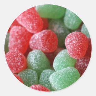 Sticker Rond Rouge et vert