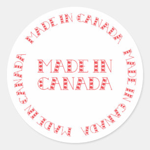 Sticker Rond Rouge Fabriqué Au Canada