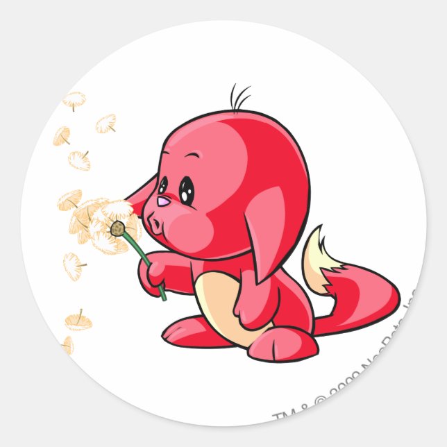 Sticker Rond Rouge Kacheek (Devant)