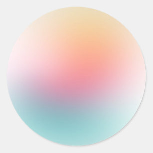 Sticker Rond Rouge rose bleu violet jaune vierge coloré tendanc