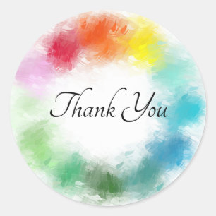 Sticker Rond Rouge rose orange jaune bleu violet blanc