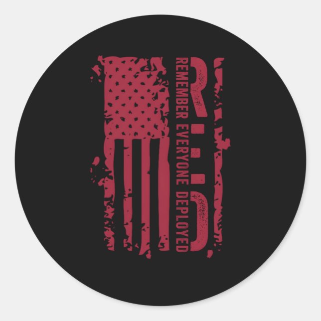 Sticker Rond Rouge Souvenez-vous de tous les employés Red Distr (Devant)