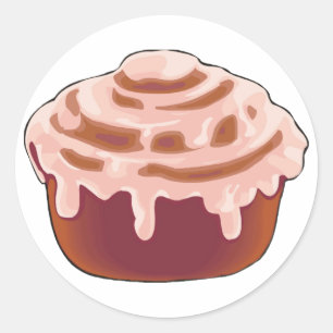Sticker Rond Rouleau de cannelle