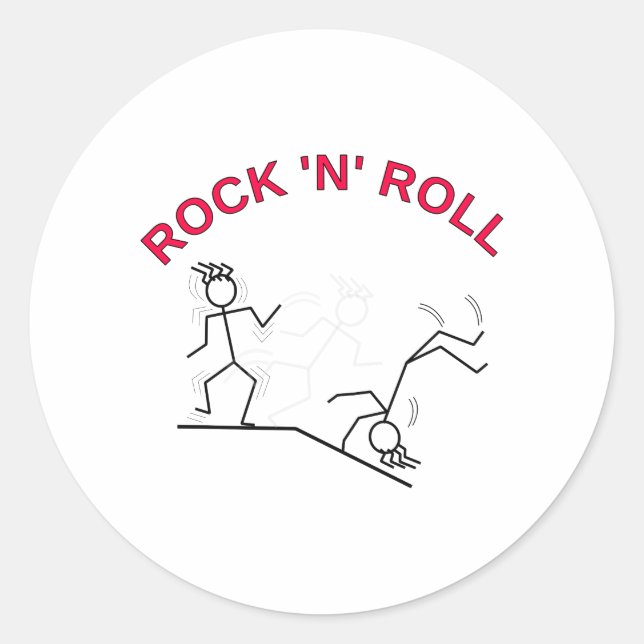 Sticker Rond Rouleau Rock 'N' (Devant)