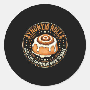 Sticker Rond Rouleaux de synonymes comme la grammaire utilisée 