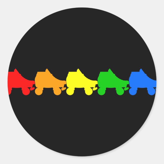 Sticker Rond roulette arc-en-ciel (Devant)