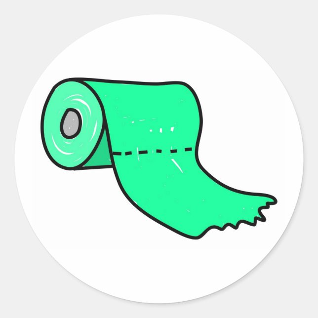 Sticker Rond Roulette de toilettes (Devant)
