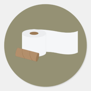 Sticker Rond Roulette papier toilette