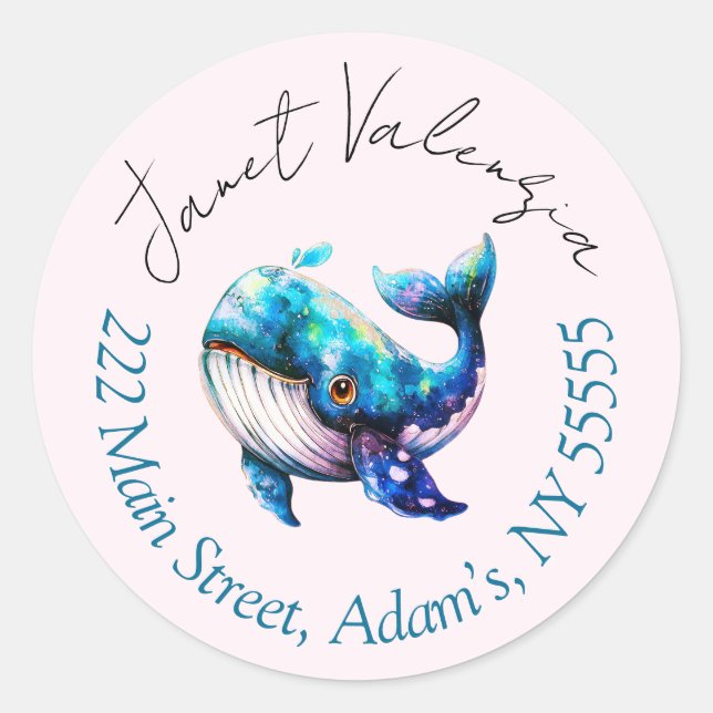 Sticker Rond Round address labels (Devant)