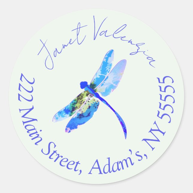 Sticker Rond Round address labels (Devant)