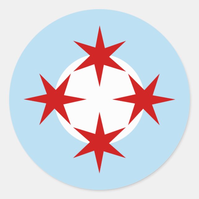 Sticker Rond Roundel de l'armée de l'air de Chicago (Devant)