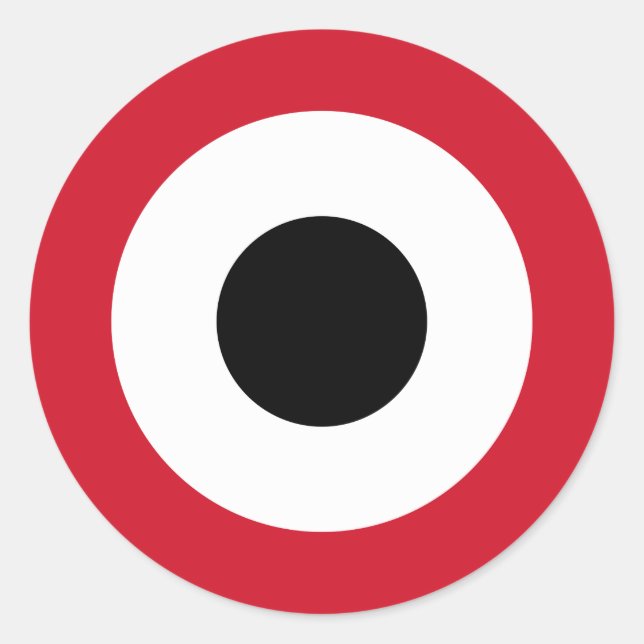 Sticker Rond Roundel de l'armée de l'air du Yémen (Devant)