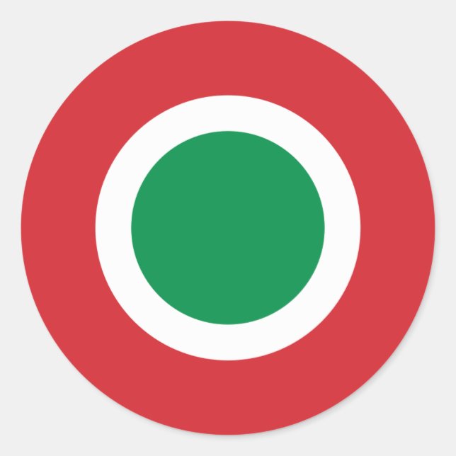 Sticker Rond Roundel de l'armée de l'air italienne (Devant)