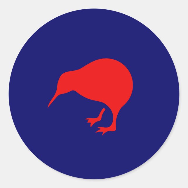 Sticker Rond roundel kiwi en nouvelle-zélande faible visibilité (Devant)