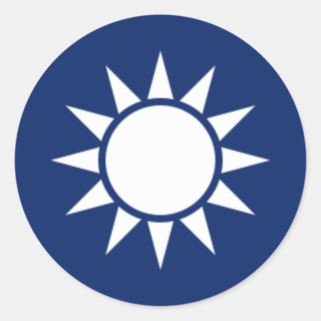 Sticker Rond Roundel République de Chine (Devant)