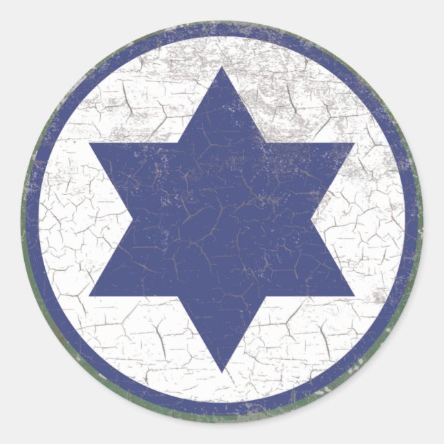 Sticker Rond Roundel Rustique de l'armée de l'air israélienne B (Devant)