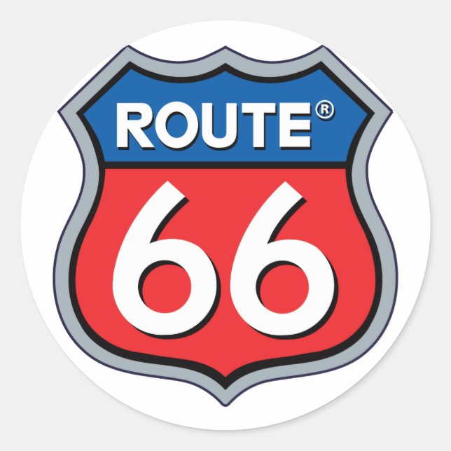 Sticker Rond Route 66 (Devant)