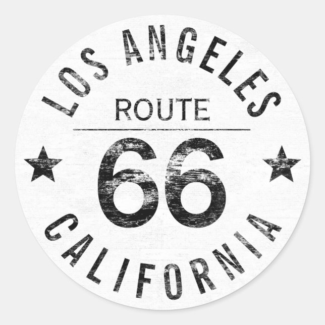 Sticker Rond Route 66 (Devant)