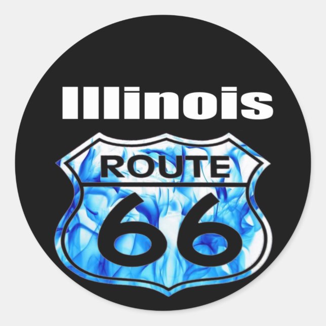 Sticker Rond Route 66 (Devant)
