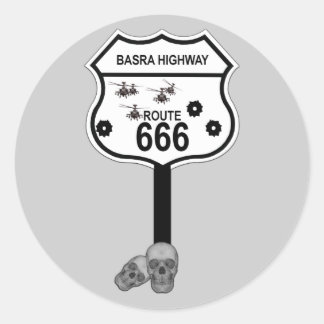 Sticker Rond Route 666