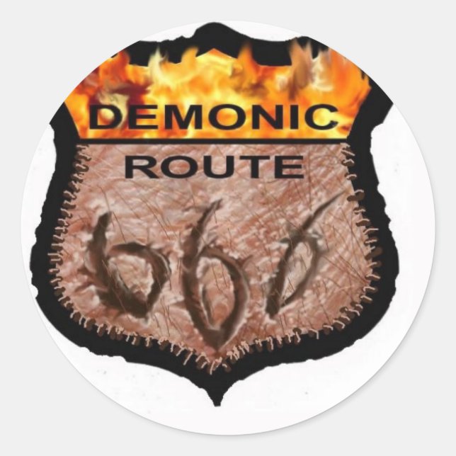 Sticker Rond Route 666 (Devant)