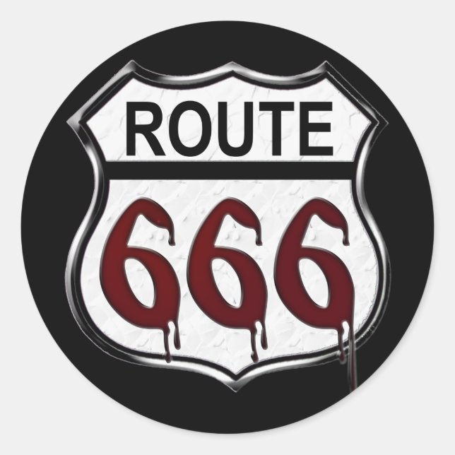 Sticker Rond Route 666 (Devant)
