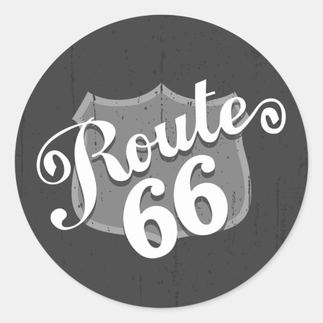 Sticker Rond Route 66 Carte météorologique (Devant)