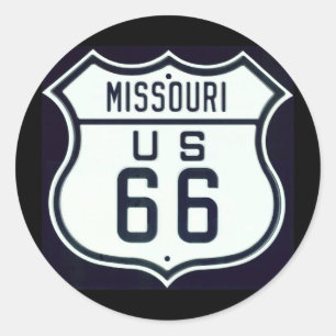 Sticker Rond Route 66 Missouri