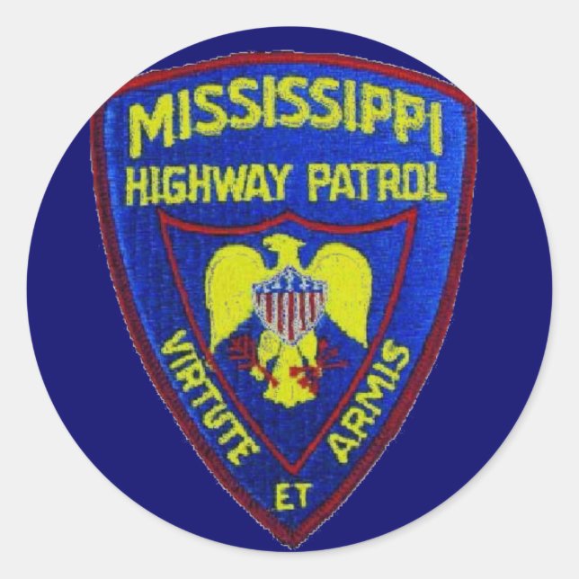Sticker Rond Route du Mississippi (Devant)
