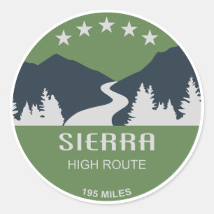Sticker Rond Route élevée de Sierra