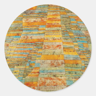 Sticker Rond Route et chemins détournés par Paul Klee