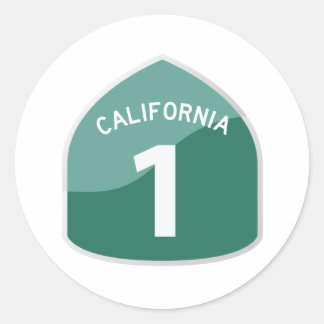 Sticker Rond Route nationale 1 Pacific Coast
