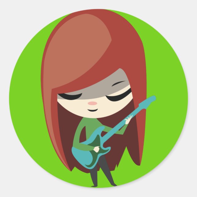 Sticker Rond Roxie Rockstar (Devant)