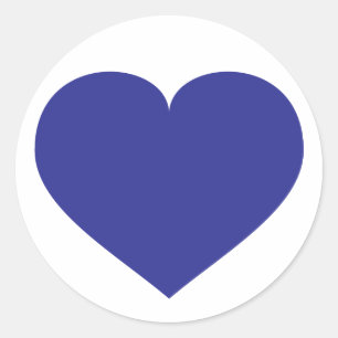 Sticker Rond Royal Blue Heart