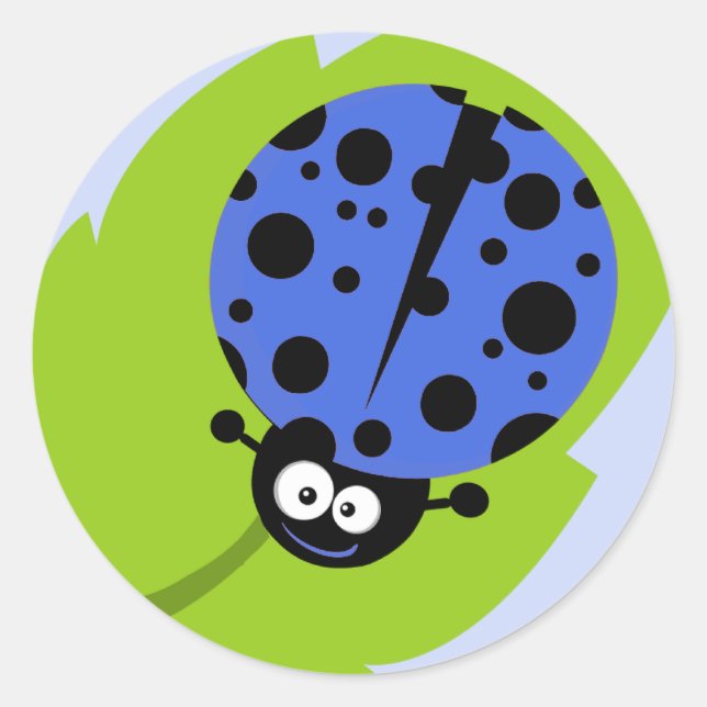 Sticker Rond Royal Blue Ladybug (Devant)