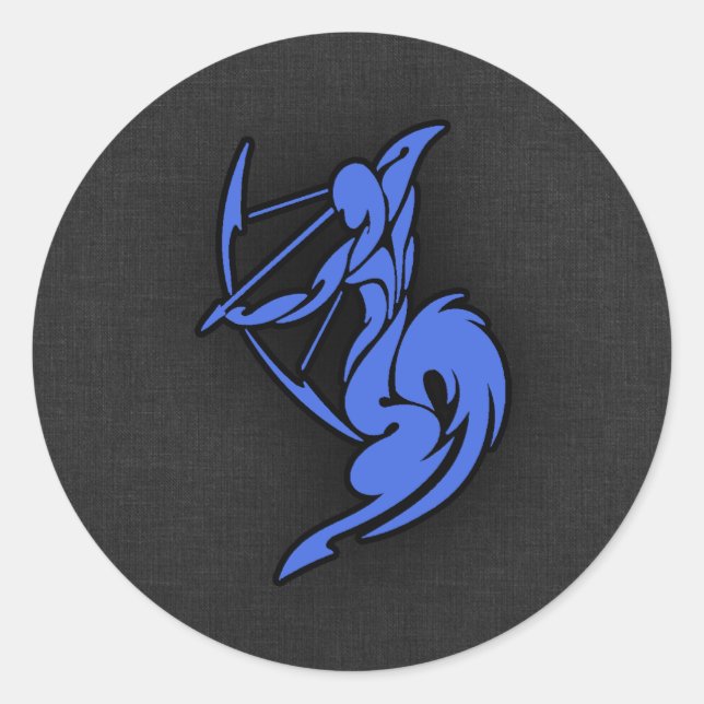 Sticker Rond Royal Blue Sagittarius (Devant)