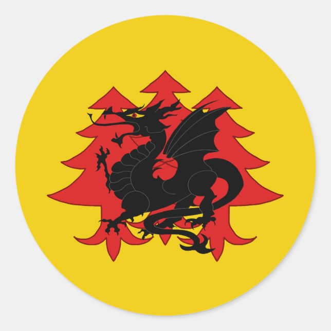 Sticker Rond Royaume de Drachenwald (Devant)