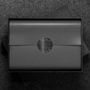 Sticker Rond RPG Luxe   Onyx Imaginaire Tabletop Jeu Dice Perso