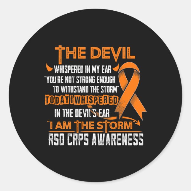 Sticker Rond Rsd Crps Conscience Je Suis Le Diable De La Tempêt (Devant)