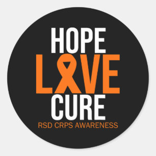 Sticker Rond Rsd Crps Sensibilisation Espérance Amour Cure Figh