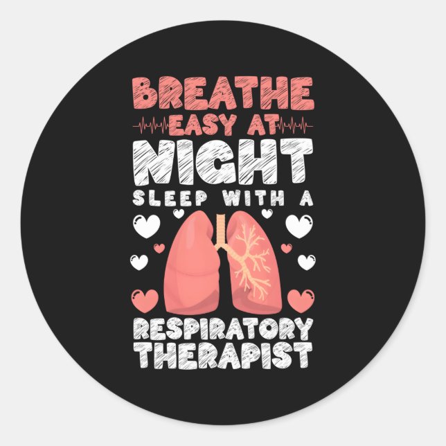 Sticker Rond Rt Semaine De Soins De Thérapie Respiratoire Rt Re (Devant)
