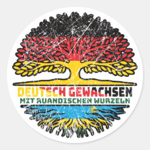 Sticker Rond Ruanda Ruandisch Deutsch Deutschland Baum Wurzel