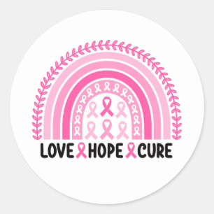 Sticker Rond Ruban arc-en-ciel de sensibilisation au cancer du