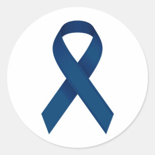 Sticker Rond Ruban bleu