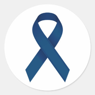 Sticker Rond Ruban bleu