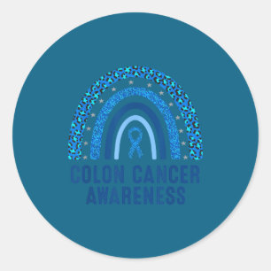 Sticker Rond Ruban bleu de sensibilisation au cancer du côlon