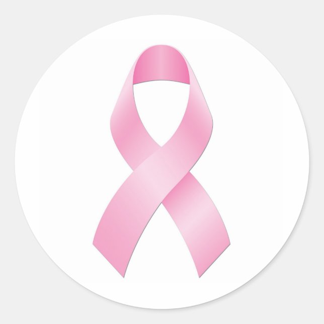 Sticker Rond Ruban Cancer du sein (Devant)