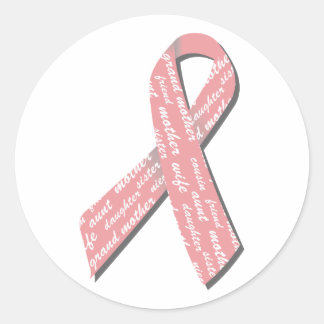 Sticker Rond Ruban Cancer du sein