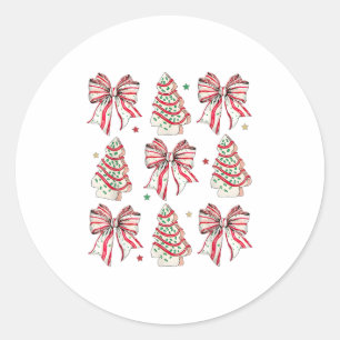 Sticker Rond Ruban Coquette Noël Debbie Becky Jen Amoureux de G