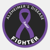 Ruban de combat contre la maladie d'Alzheimer Noir